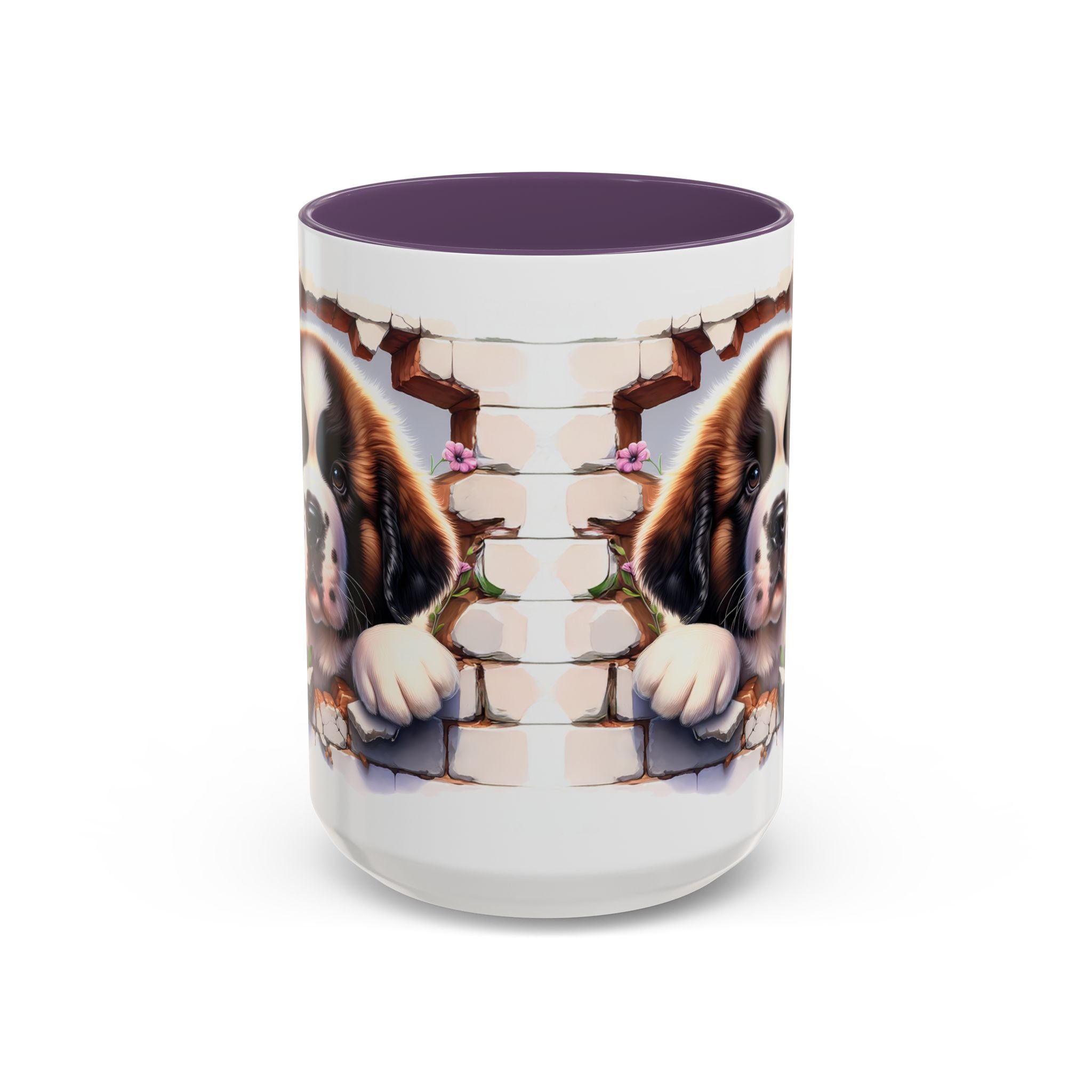 Cute Dog Breakthrough Accent Coffee Mug - Gift for Dog Lovers, Home Decor, Personalized Pet Mug, Puppy Lover's Kitchenware