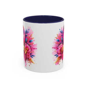 Inspirational Warrior Coffee Mug - Floral Design, Encouragement Gift, Cancer Awareness, Motivational Cup, Supportive Drinkware