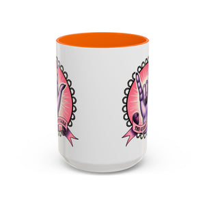 Rock 'n' Roll Accent Coffee Mug - Perfect for Music Lovers, Gift for Her, Unique Office Mug, Fun Coffee Cup, Empowering Gift Idea