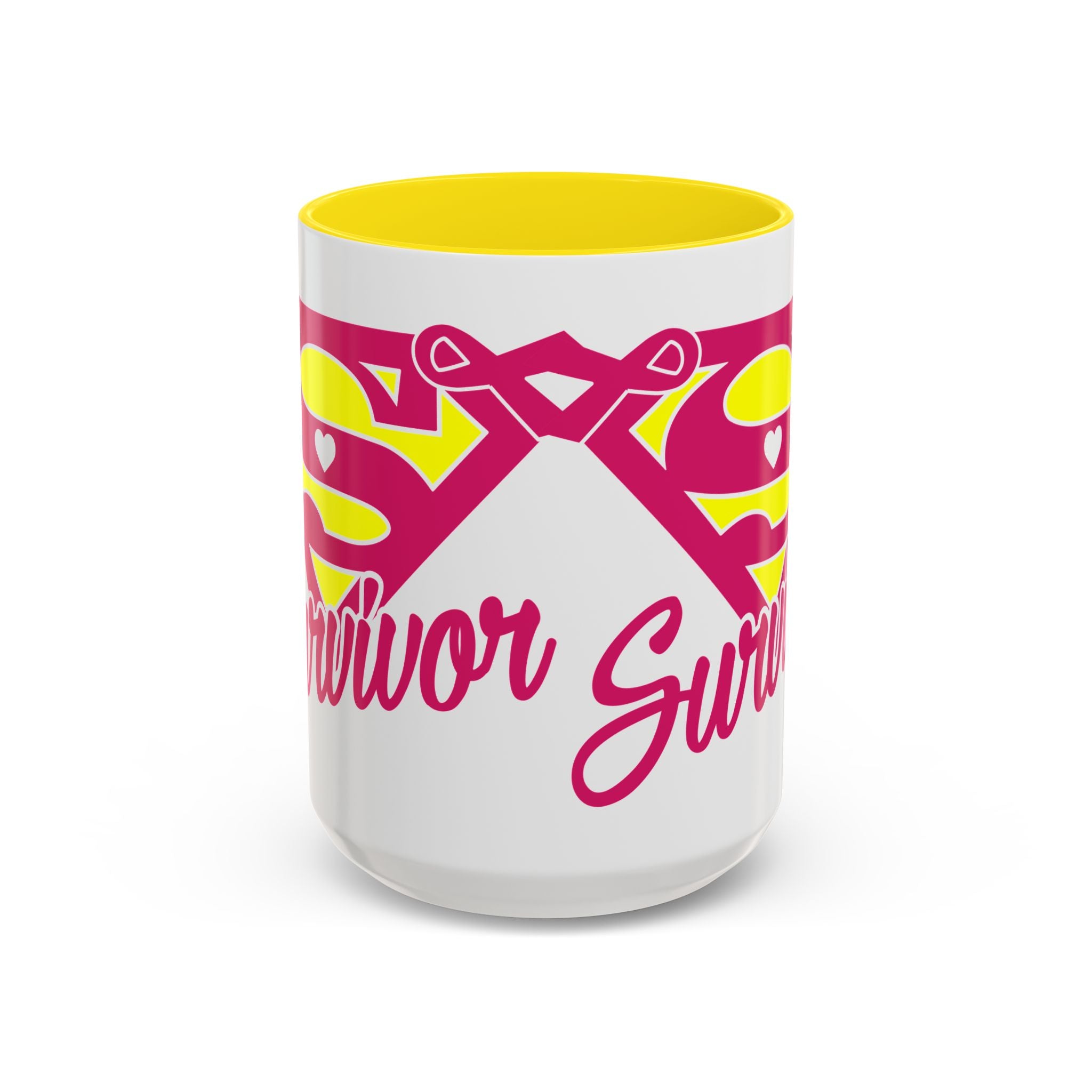 Survivor Mug 11oz & 15oz | Cancer Awareness, Motivational Gift, Empowerment, Superhero Theme, Unique Coffee Cup