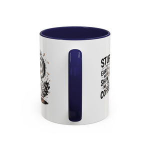 Quirky Coffee Mug with Owl Design | Gift for Coffee Lovers, Unique Office Mug, Fun Morning Coffee Cup, Bird-Themed Mug, Early Bird Gift