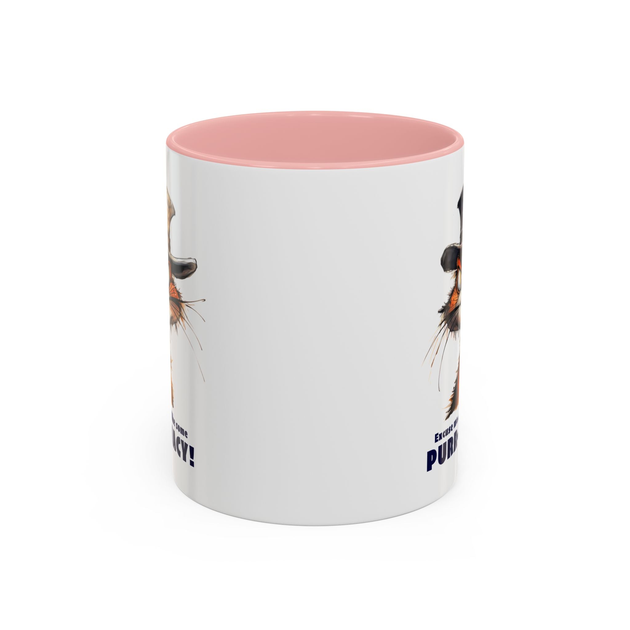 Funny Cat Coffee Mug - Purr-ivacy & Puppy Humor, Gifts for Cat Lovers, Home Office Accessories, Birthday, Pet Owner Mug