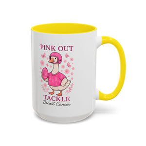 Breast Cancer Awareness Coffee Mug, Pink Out Tackle Duck Design, Supportive Gift for Fighters & Survivors, Cheerful Office Decor, [...]