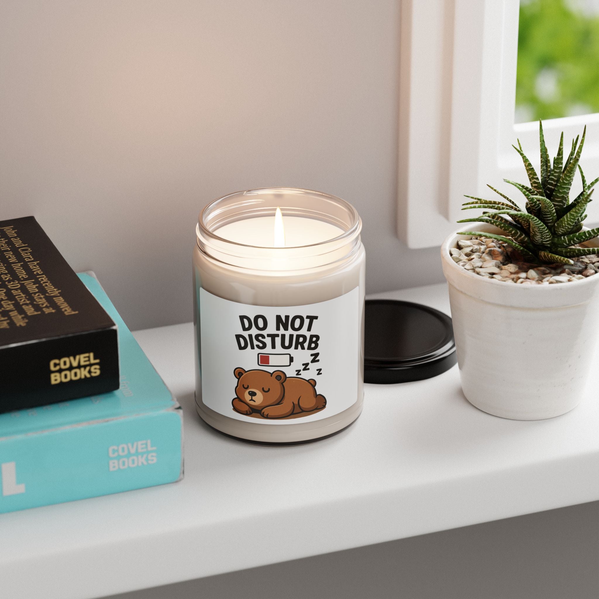 Cozy Bear Scented Candle, Do Not Disturb Soy Candle, Relaxing Home Decor, Gift for Friends, Aromatherapy Candle