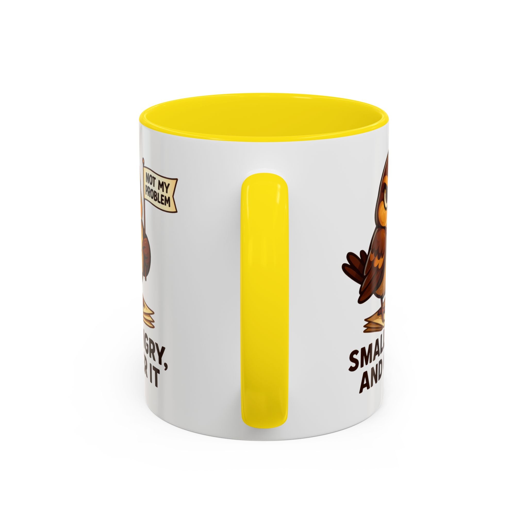 Funny Owl Coffee Mug, not my problem  Small Angry Owl Cup, Coffee Lover Present, Quirky Office