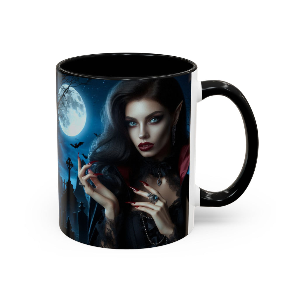 halloween Gothic Vampire Coffee Mug – 11/15oz full moon graveyard