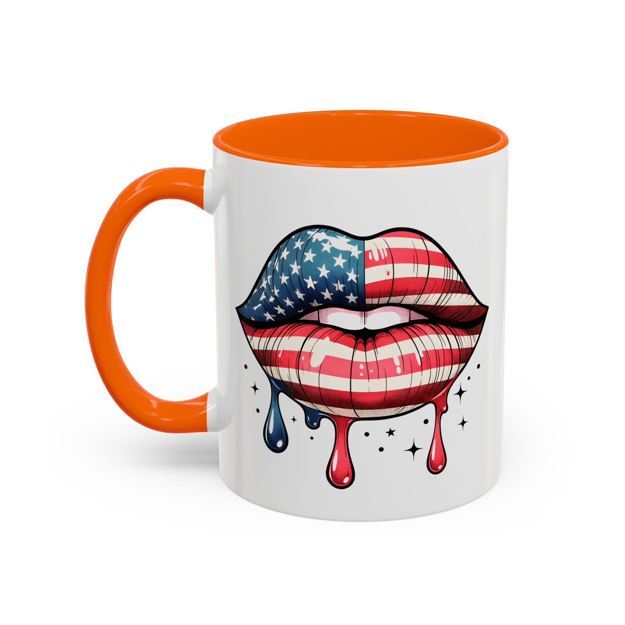 Patriotic Lip Print Coffee Mug – 11oz & 15oz