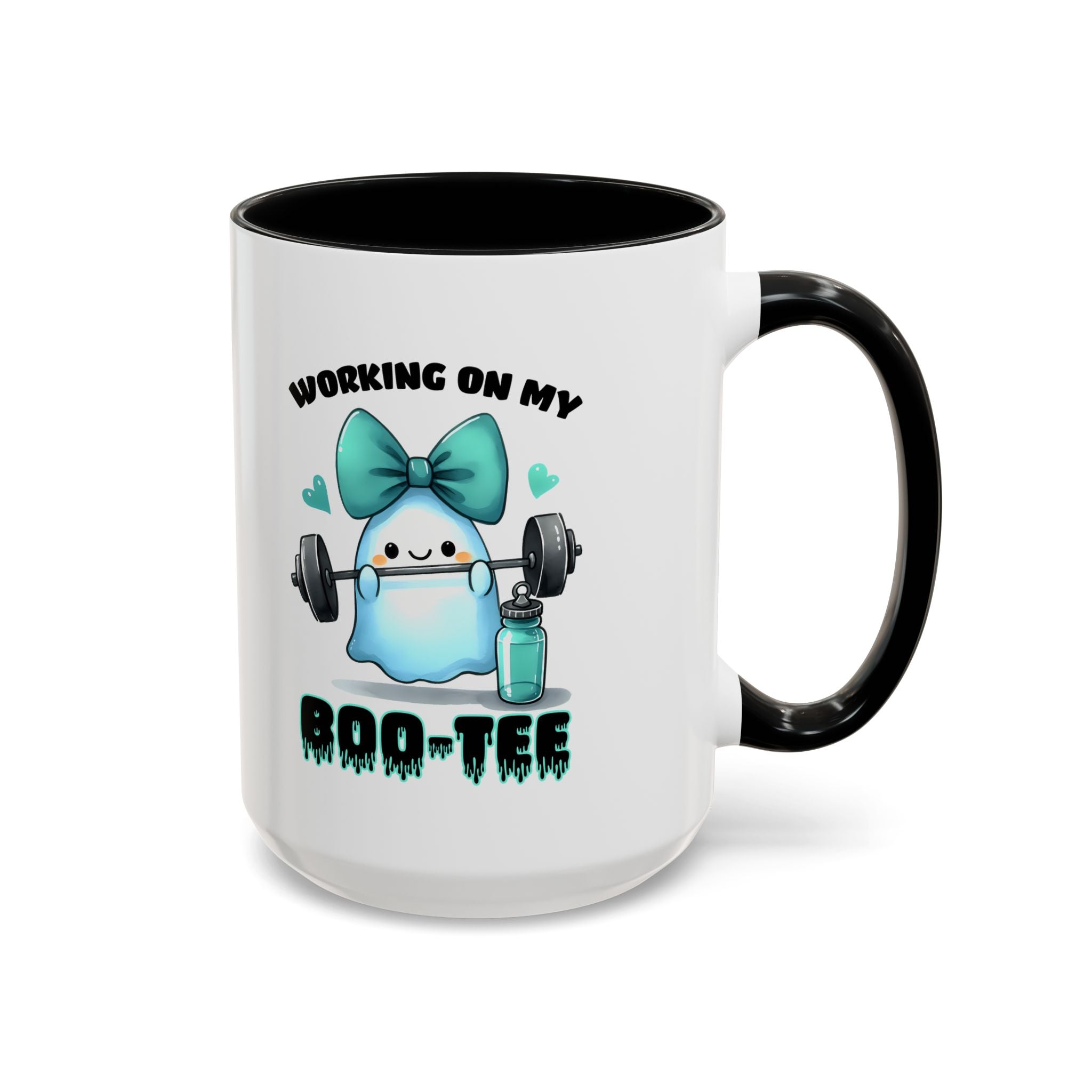 Fitness Motivation Coffee Mug, Workout Gift, Gym Decor, Boo-Tee Lover's Cup, Cute Ghost Mug