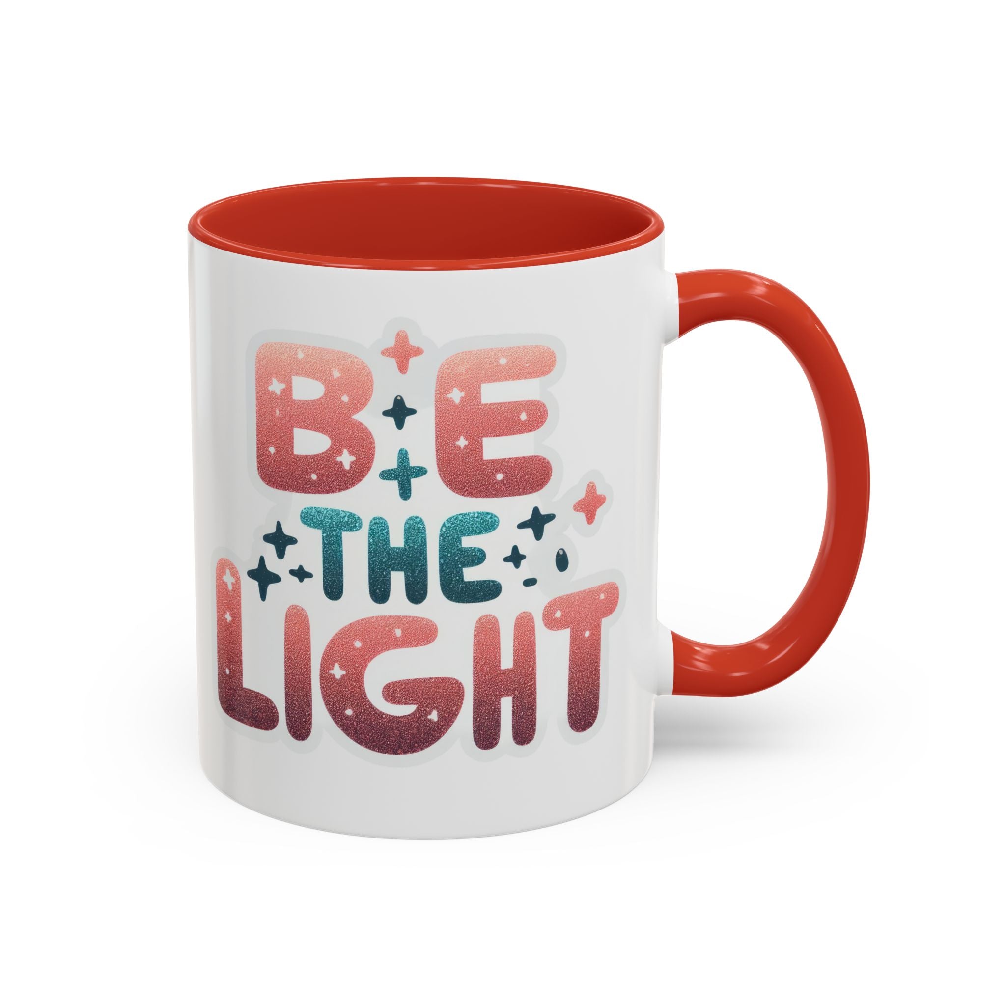 Be the Light Accent Coffee Mug — Inspirational Positive Message Ceramic Mug