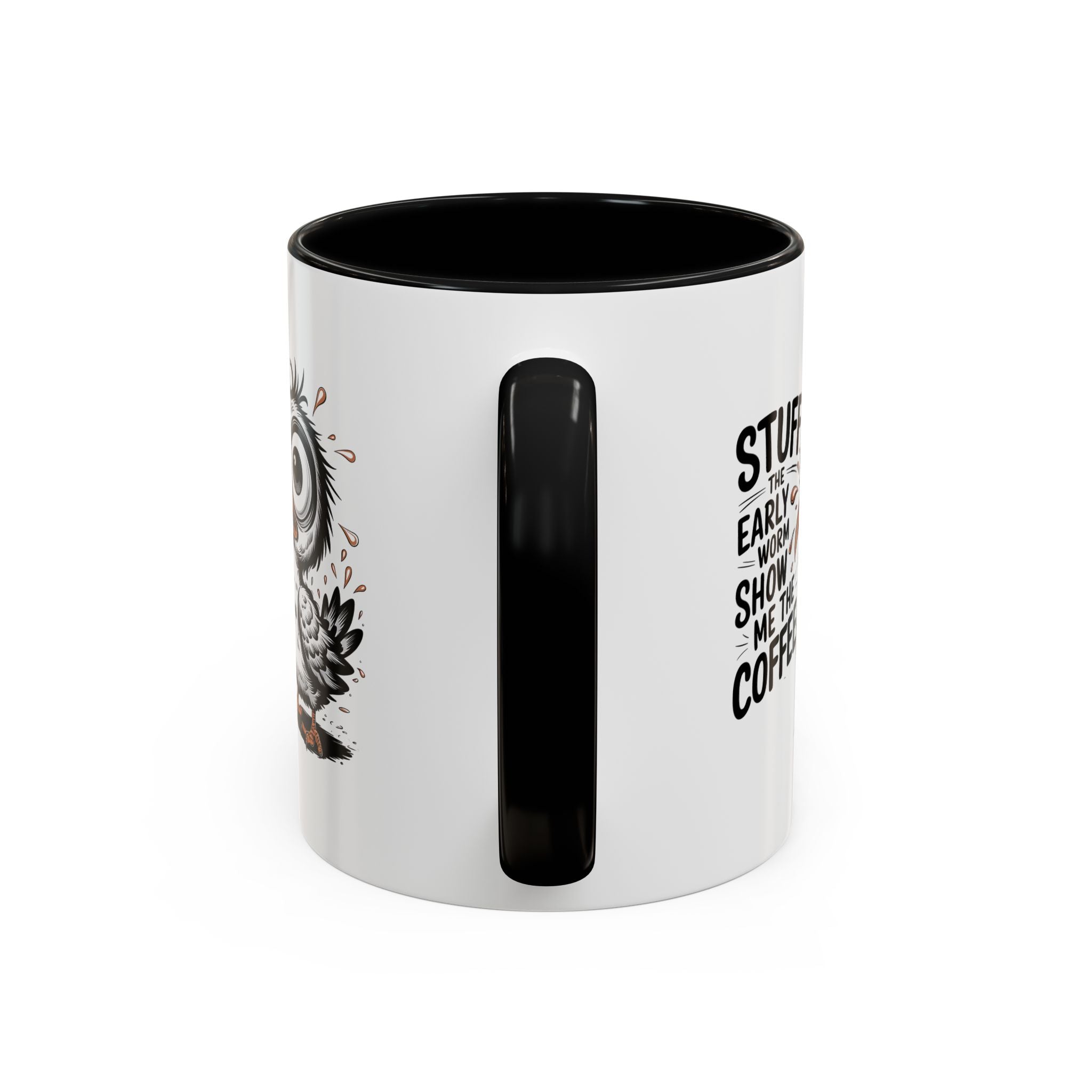 Quirky Coffee Mug with Owl Design | Gift for Coffee Lovers, Unique Office Mug, Fun Morning Coffee Cup, Bird-Themed Mug, Early Bird Gift
