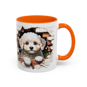 Cute Puppy Accent Coffee Mug - Adorable Dog Lover Gift, Pet-Themed Mug, Home Decor, Ideal for Gifts, Animal Enthusiast