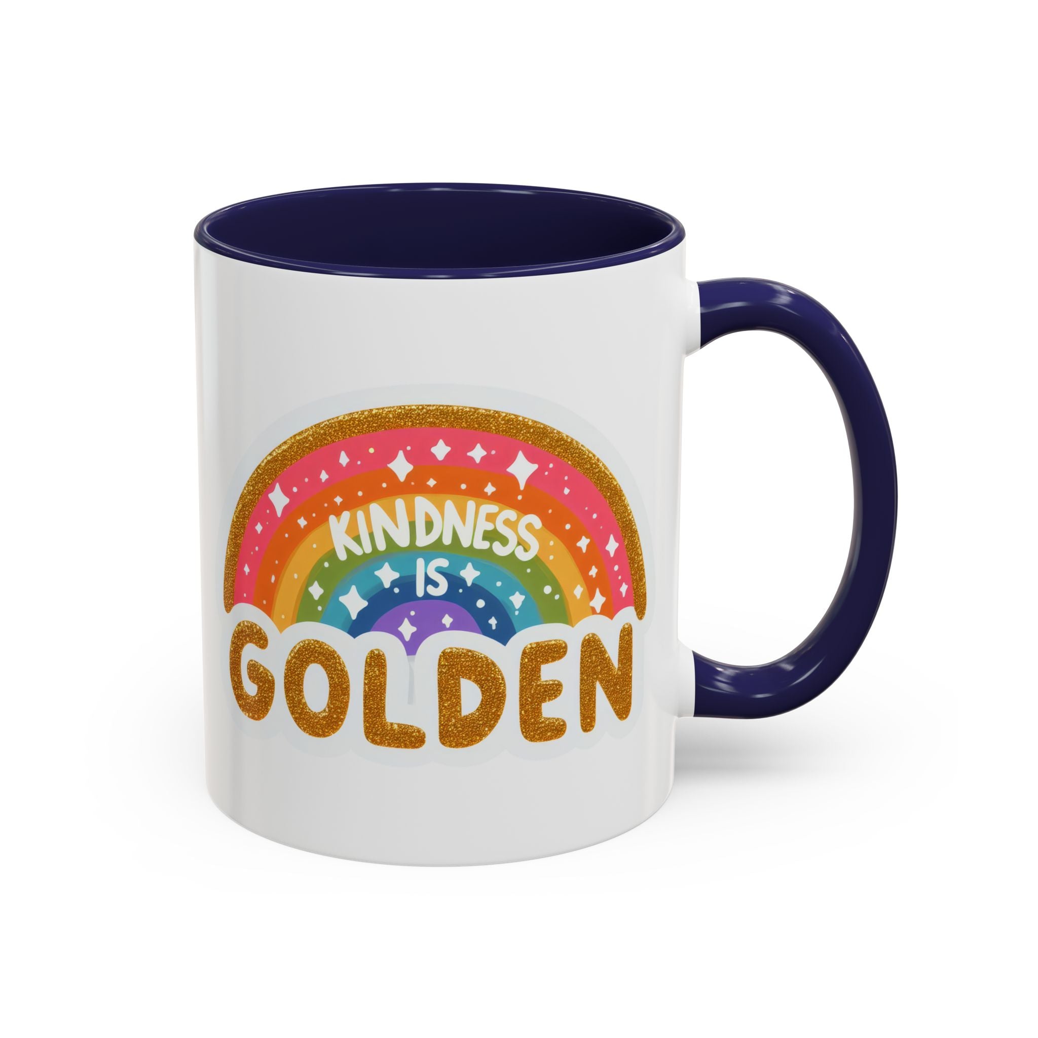 Kindness Is Golden Rainbow Accent Coffee Mug (11/15oz)
