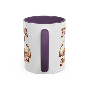 Hot Mama Has Muscles Coffee Mug - Fun & Motivational 11/15oz Accent Mug for Fitness Lovers