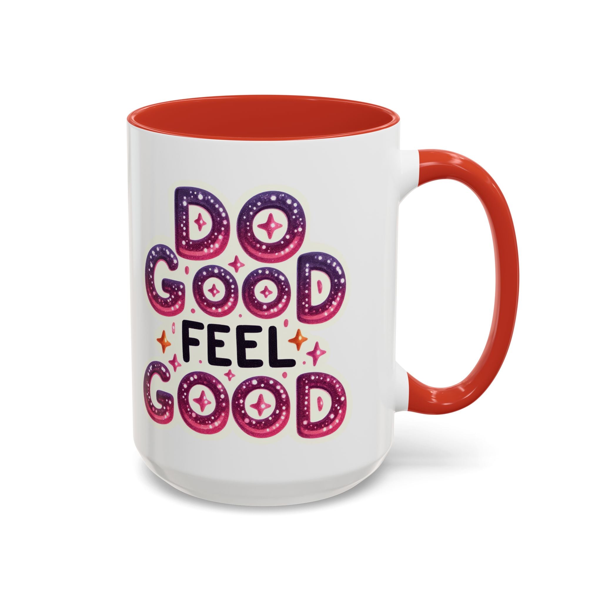 Do Good Feel Good Accent Coffee Mug — Positive Message 11/15oz