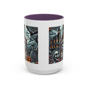 Gothic vampire Halloween Coffee Mug, Spooky Decor, Skull Design, Gift for Horror Lovers,  Party Essential, Unique Drinkware