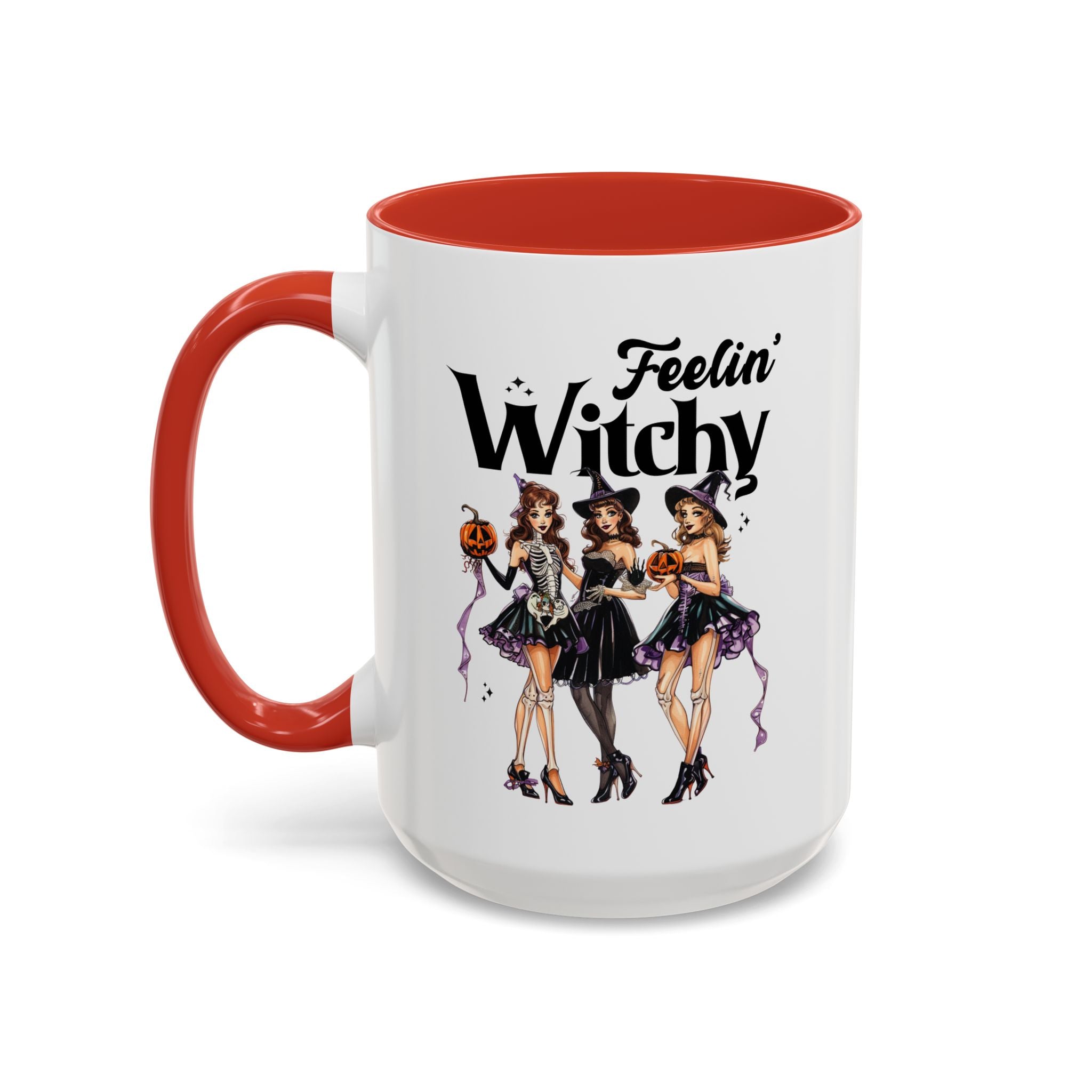 Witchy Accent Coffee Mug - Spooky Halloween Mug, Witchy Decor, Gift for Her, Fall Coffee Cup, Party Mug