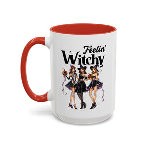Witchy Accent Coffee Mug - Spooky Halloween Mug, Witchy Decor, Gift for Her, Fall Coffee Cup, Party Mug