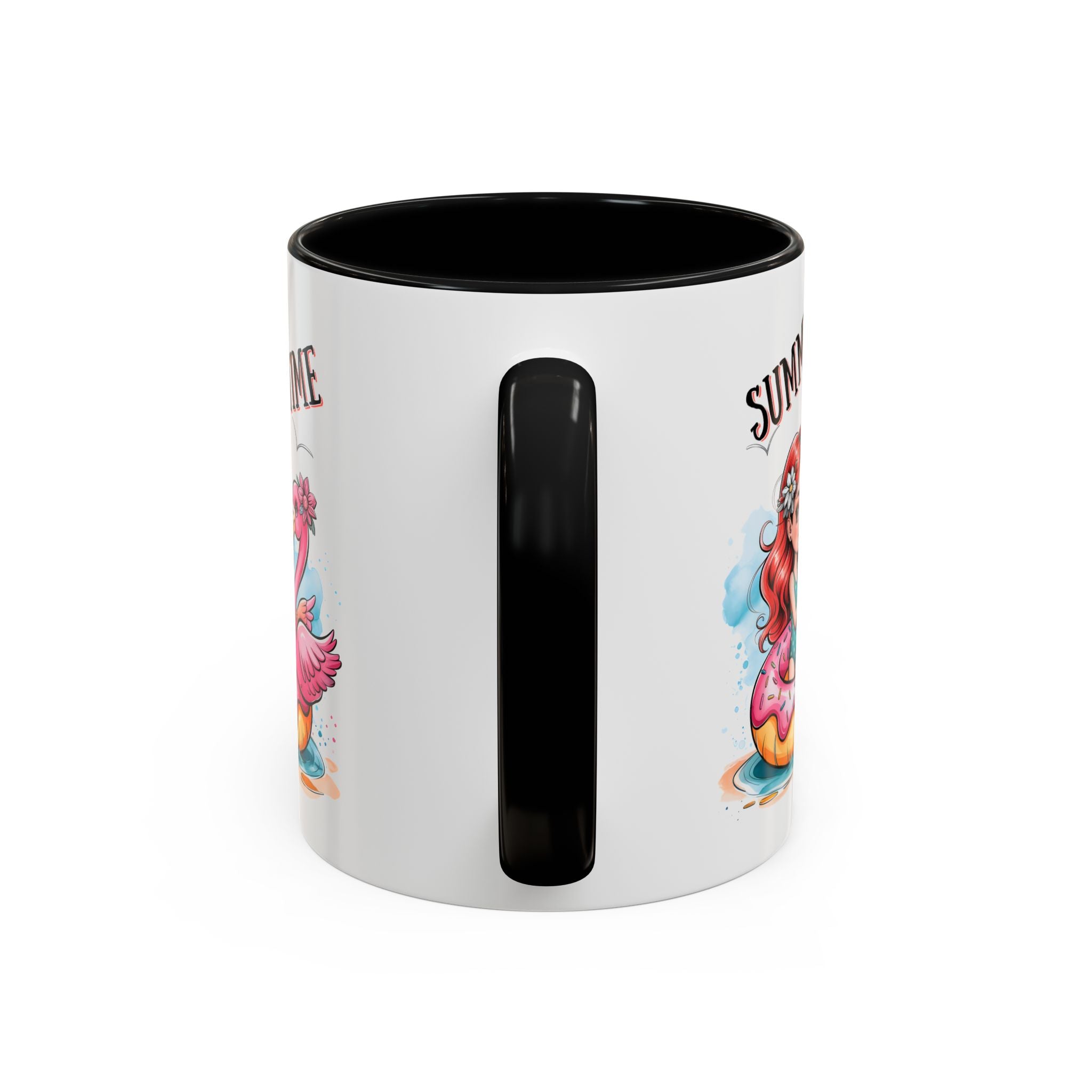 Summer Time Accent Coffee Mug - 11oz & 15oz funny cute girl floating