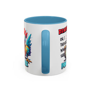 Funny Panic Attack Coffee Mug, Quirky Rooster Mug for Stress Relief, Gift for Teachers, Office Humor, Coworker Gift, Fun Coffee Cup