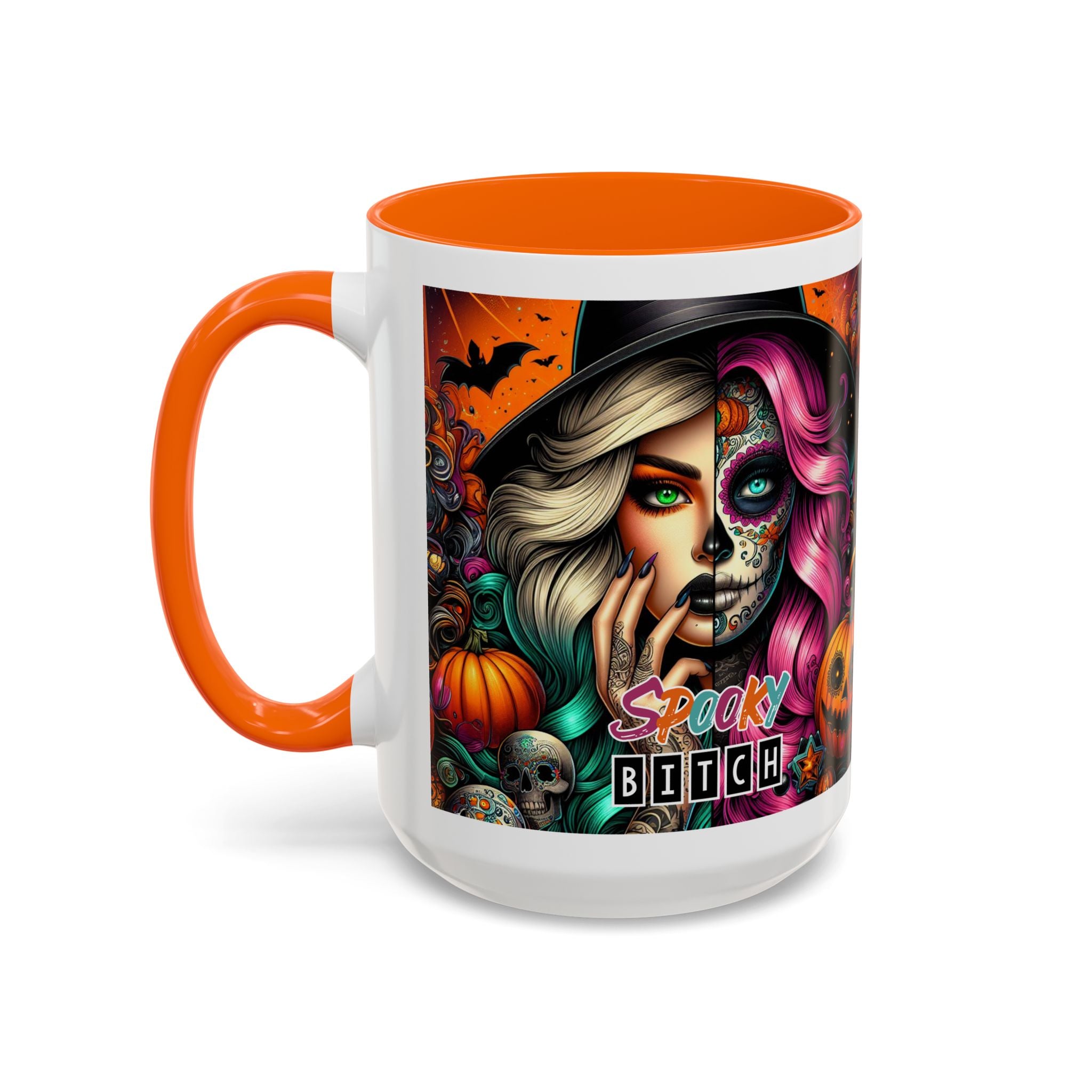 Spooky Bitch Halloween Coffee Mug - 11oz & 15oz | Witchy Vibes for Gifting, Halloween Decor, Fun Coffee Lover Gift, Spooky Season Must-Have