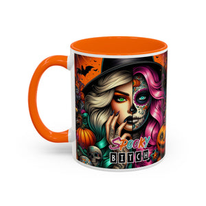 Spooky Bitch Halloween Coffee Mug - 11oz & 15oz | Witchy Vibes for Gifting, Halloween Decor, Fun Coffee Lover Gift, Spooky Season Must-Have