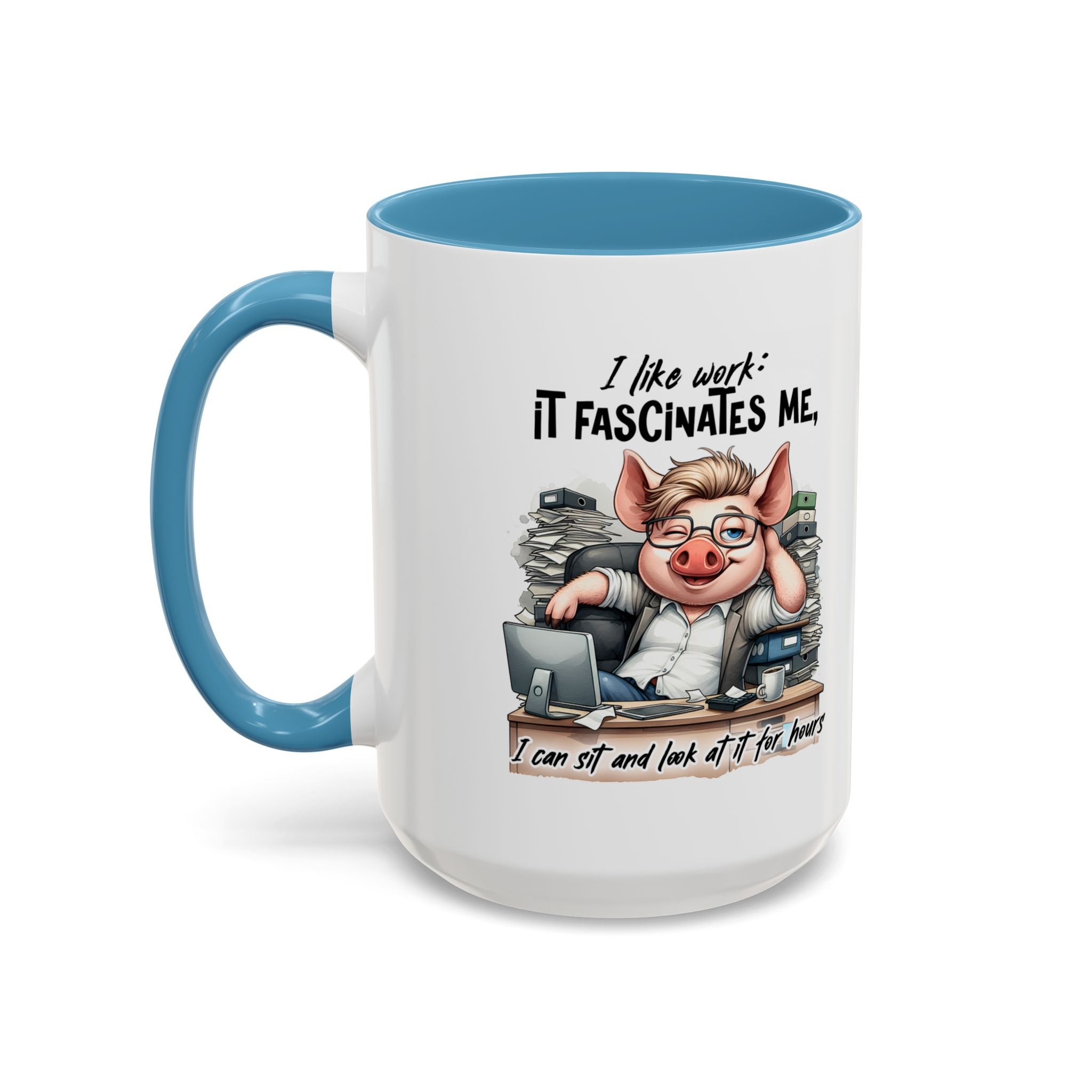 Whimsical Pig Coffee Mug, Funny Gift for Animal Lovers, Unique Office Mug, Cute Coffee Cup, Perfect for Birthdays, Holidays