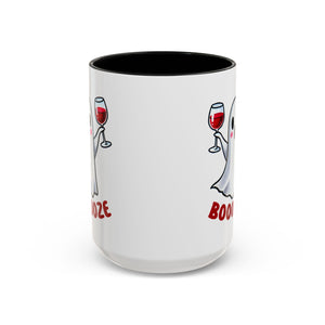 Boozy Ghost Accent Coffee Mug | Funny Halloween Tea Cup, Spooky Gift, Halloween Decor, Ghost Mug for Parties, Unique Drinkware