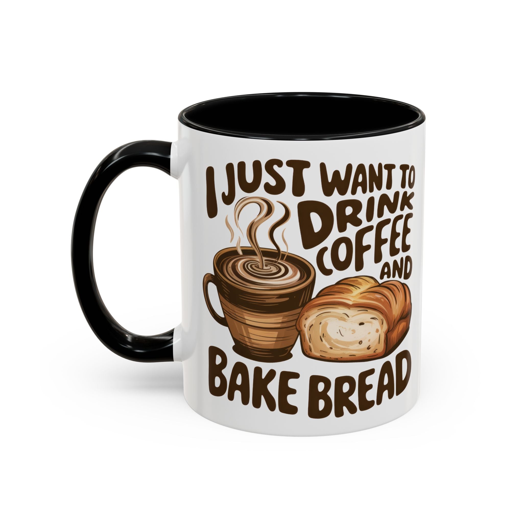 Cute Coffee & Bread Mug - Ideal for Baking Enthusiasts kitchen fun cozy