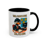 Busy Duck Coffee Mug, Humorous Office Mug, Cute Animal Mug Gift, Quirky Work Mug, Funny Gift for Coworkers