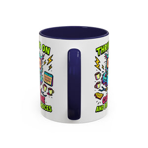 Thriving on Caffeine Mug | Funny Owl Coffee Cup | Gift for Coffee Lovers | Cute Kitchen Decor | Birthday, Holiday Gift