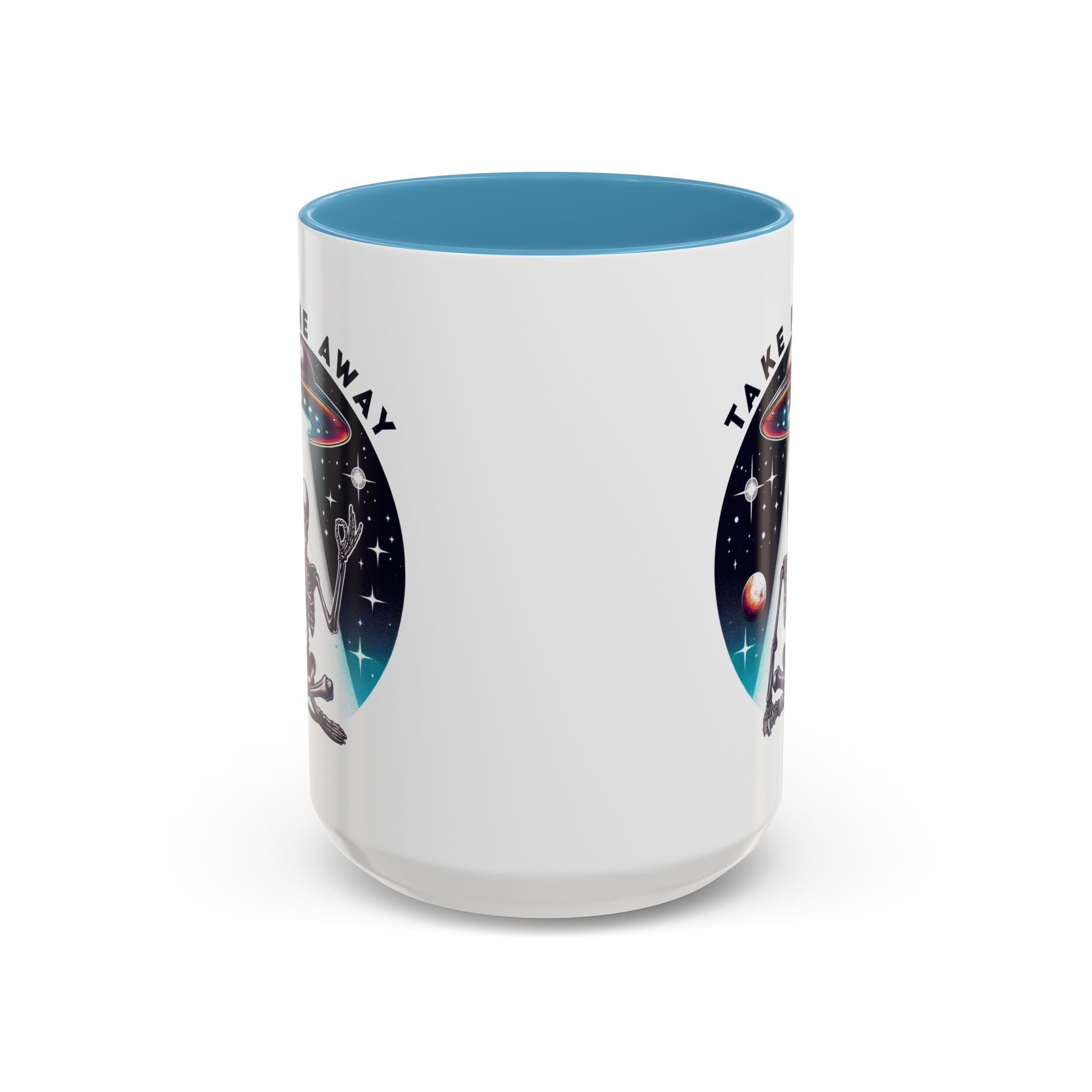 Galactic Skeleton Coffee Mug, Take Me Away Mug, Space-Themed Mug, Unique Gift for alien Lovers, Sci-Fi Cafe Mug
