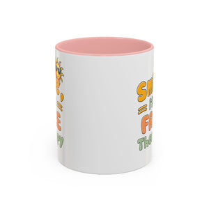 Smile It's Free Therapy Coffee Mug - Fun & Cheerful Accent Mugs for Brightening Your Day