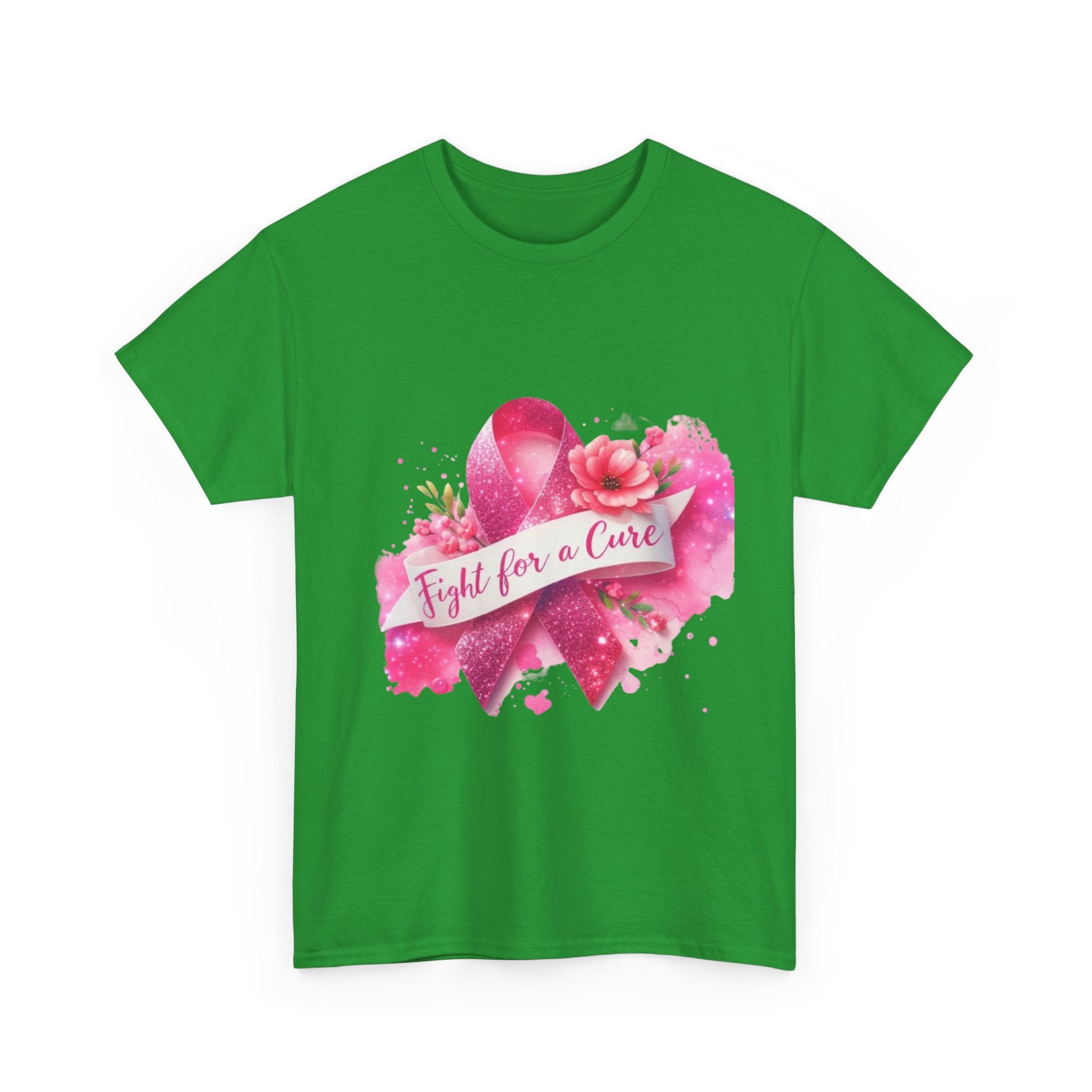 Fight for a Cure Unisex Heavy Cotton Tee | Breast Cancer Awareness Shirt, Support Tee, Gift for Her, Charity Fundraiser Tee, Pink Ribbon Tee