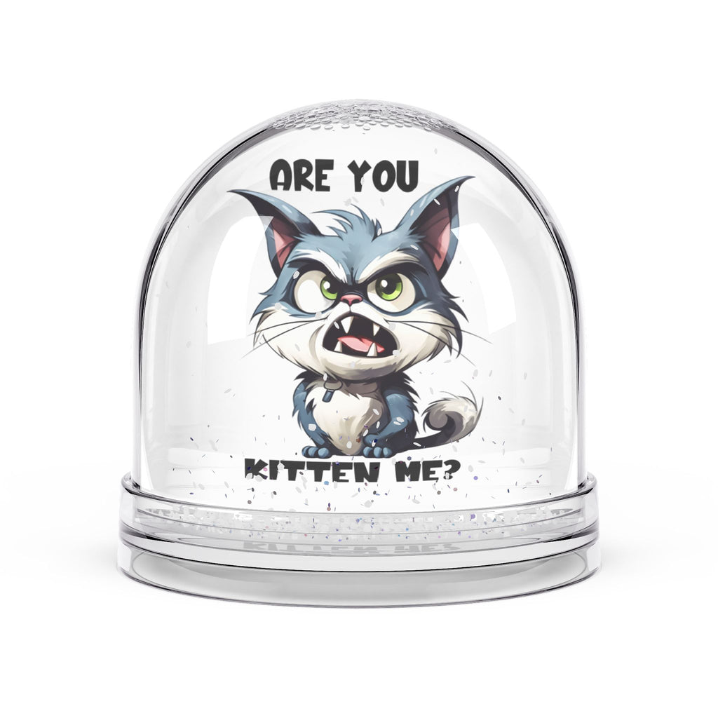Funny Cat Snow Globe Decoration, Unique Gift for Cat Lovers, Home Decor, Playful Holiday Gift, Whimsical Animal Collectible