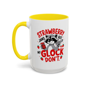 funny raccoon with gun attitude glock