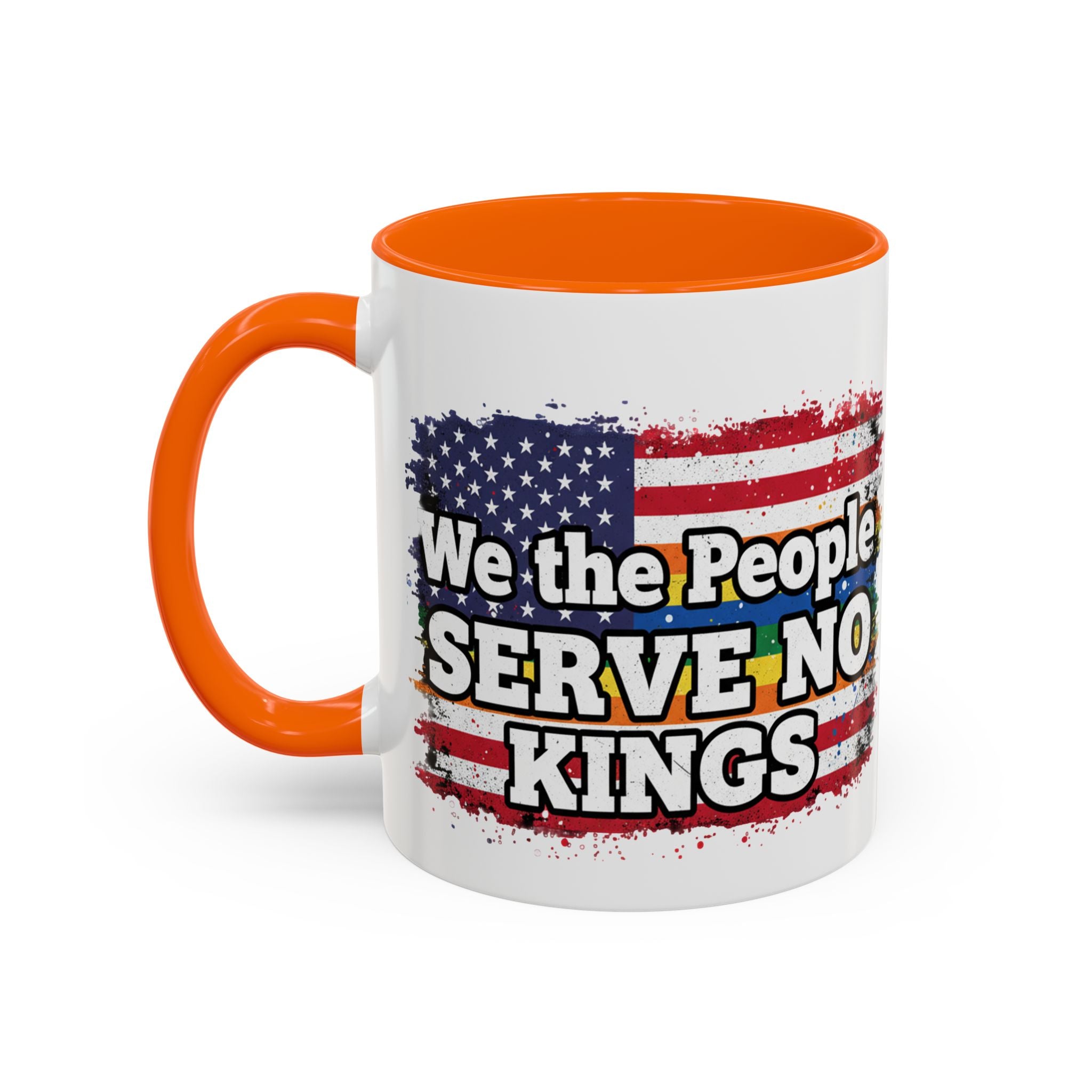 Patriotic Coffee Mug – "We the People Serve No Kings"