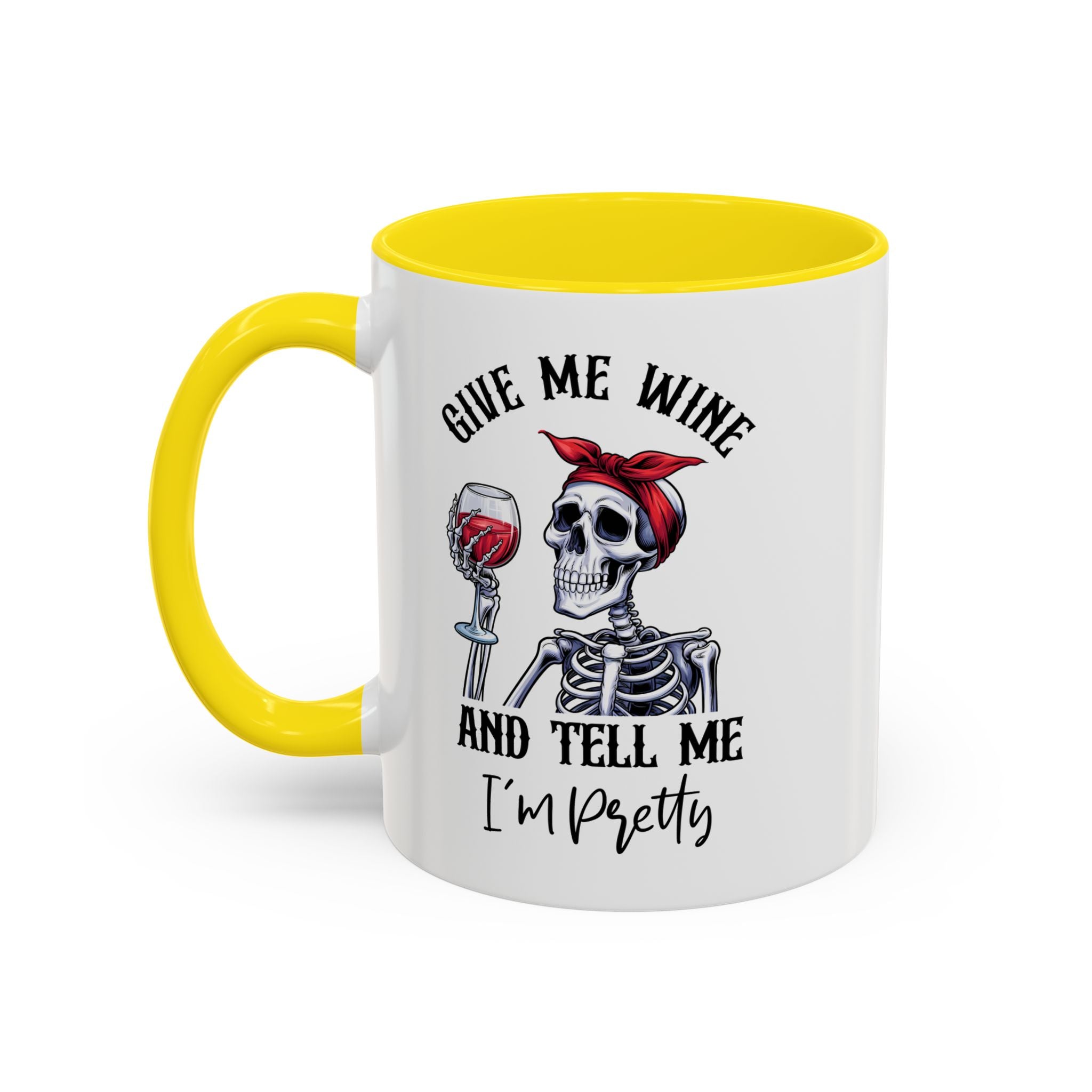 Skeleton Wine Coffee Mug, Funny Gift for Wine Lovers, Halloween Decor, Office Coffee Cup, Unique Skeleton Mug