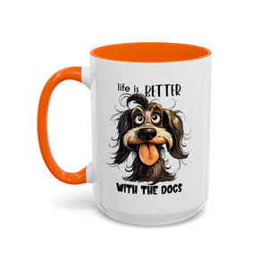 Life is Better with Dogs Coffee Mug - Cute Dog Lover Gift, Animal Themed Mug, Pet Owner Present, Fun Coffee Cup, Gift for Him/Her