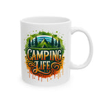 Adventure Awaits Camping Mug, Fun Gift for Campers, Coffee Lover, Nature Enthusiast, Outdoorsy Decor