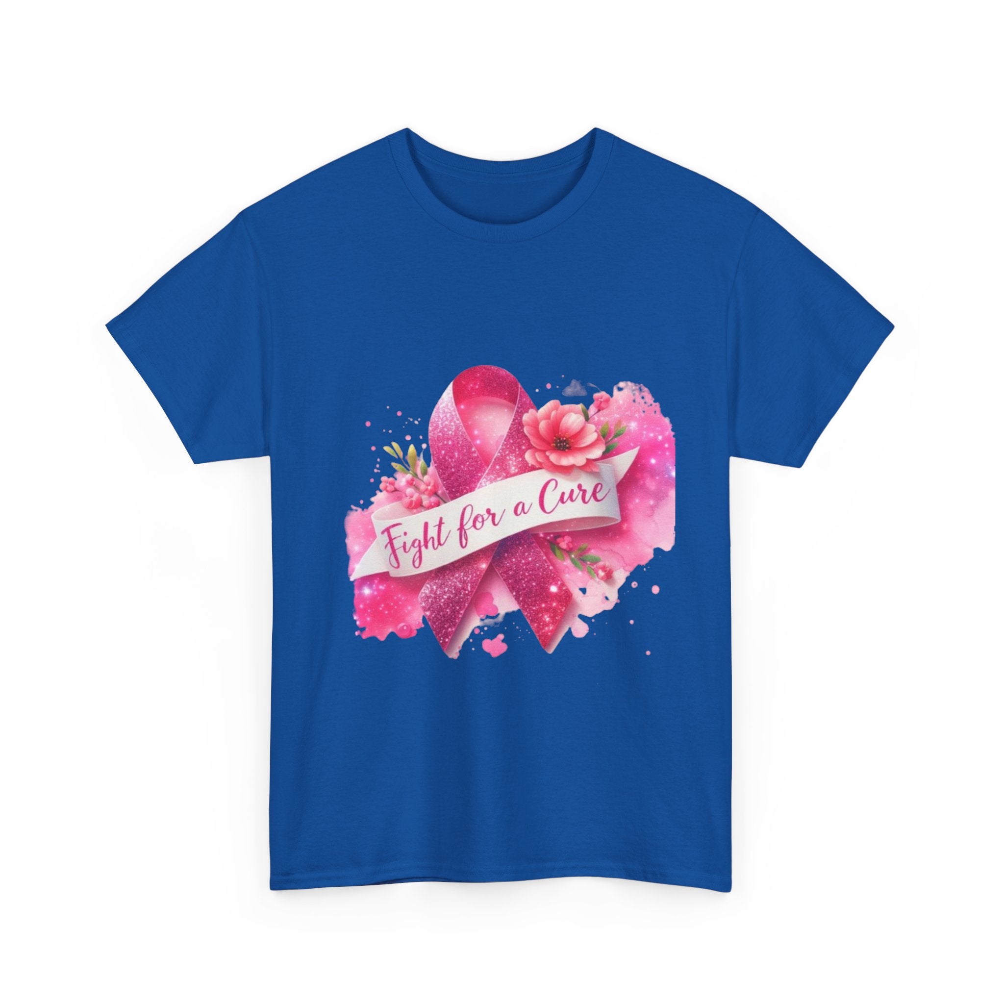 Fight for a Cure Unisex Heavy Cotton Tee | Breast Cancer Awareness Shirt, Support Tee, Gift for Her, Charity Fundraiser Tee, Pink Ribbon Tee