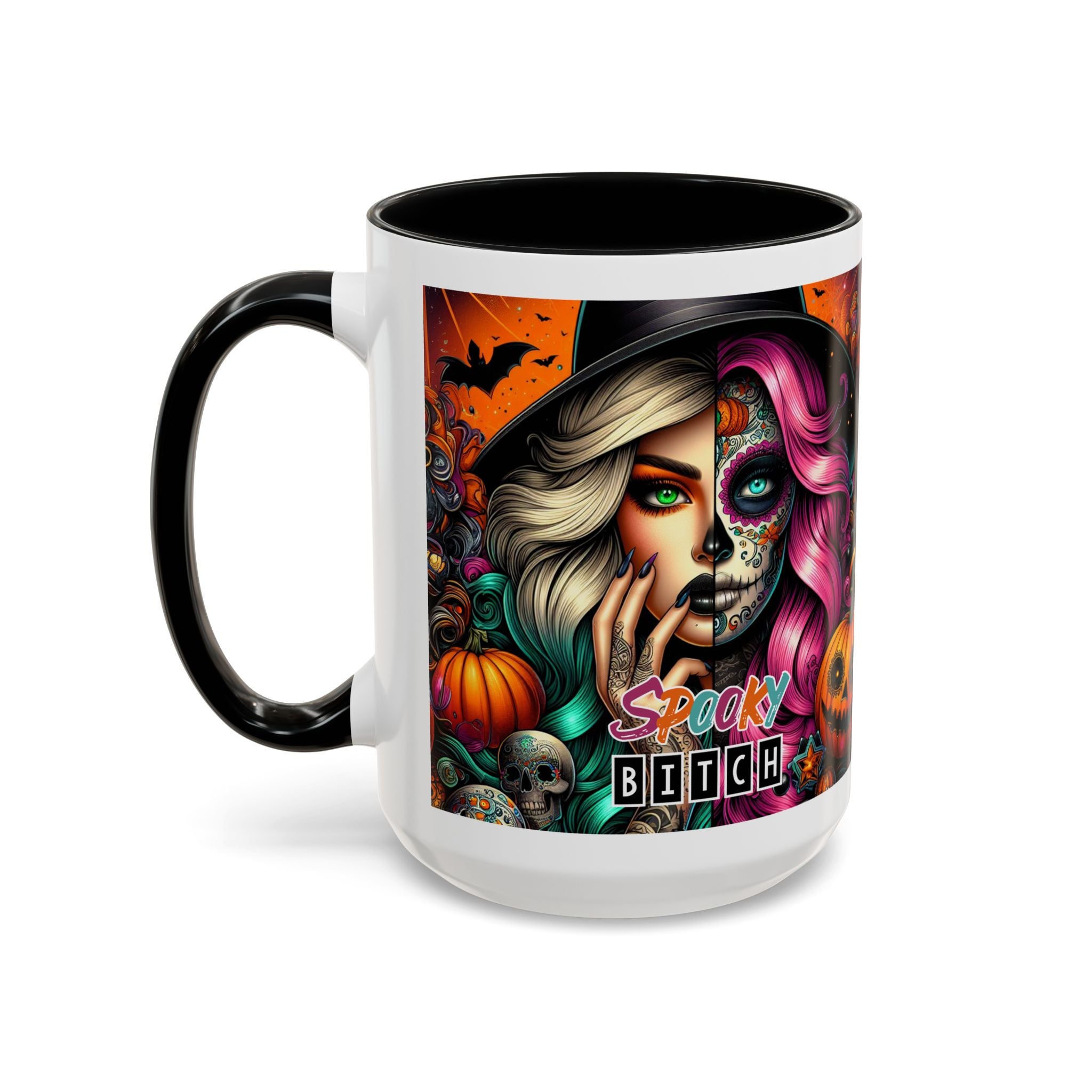 Spooky Bitch Halloween Coffee Mug - 11oz & 15oz | Witchy Vibes for Gifting, Halloween Decor, Fun Coffee Lover Gift, Spooky Season Must-Have