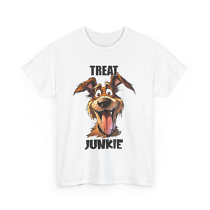 Dog Lovers Treat Junkie Tee, Unisex Dog T-Shirt, Pet Owner Gift, Funny Dog Shirt, Animal Lover Apparel, Dog Enthusiast Gift