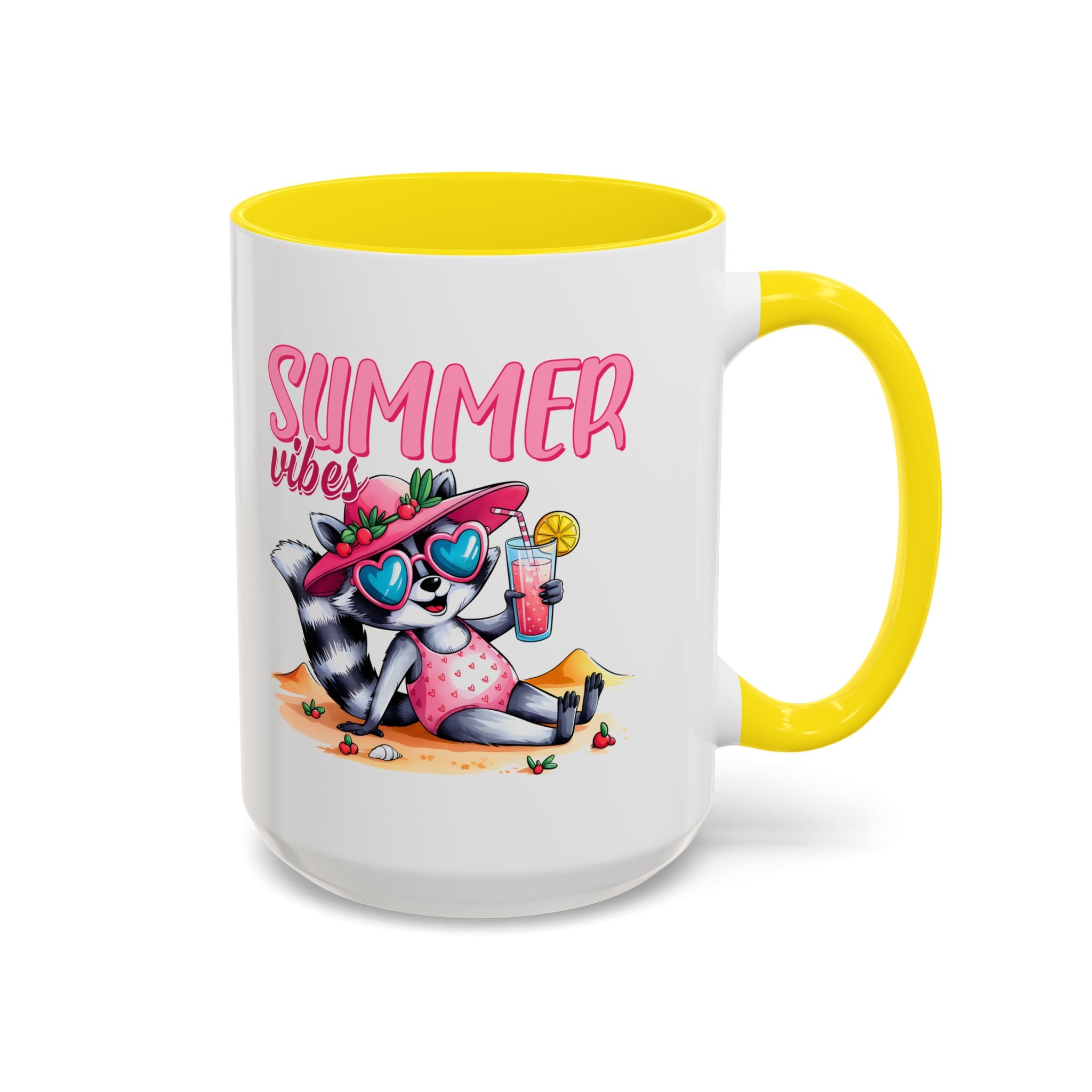 Summer Vibes Accent Coffee Mug - Fun & Colorful Design for Relaxing Moments