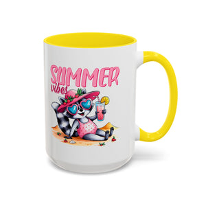 Summer Vibes Accent Coffee Mug - Fun & Colorful Design for Relaxing Moments