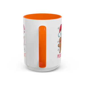 Festive Gingerbread Coffee Mug, Christmas Gift, Holiday Coffee Cup, Merry & Bright Mug, Winter Mug, Hot Chocolate Holder
