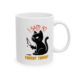 Funny Cat coffee Mug - halloween attitude Cat Lovers, Birthday Present, Coffee Lovers, Home Office Decor, Animal Lover Gift