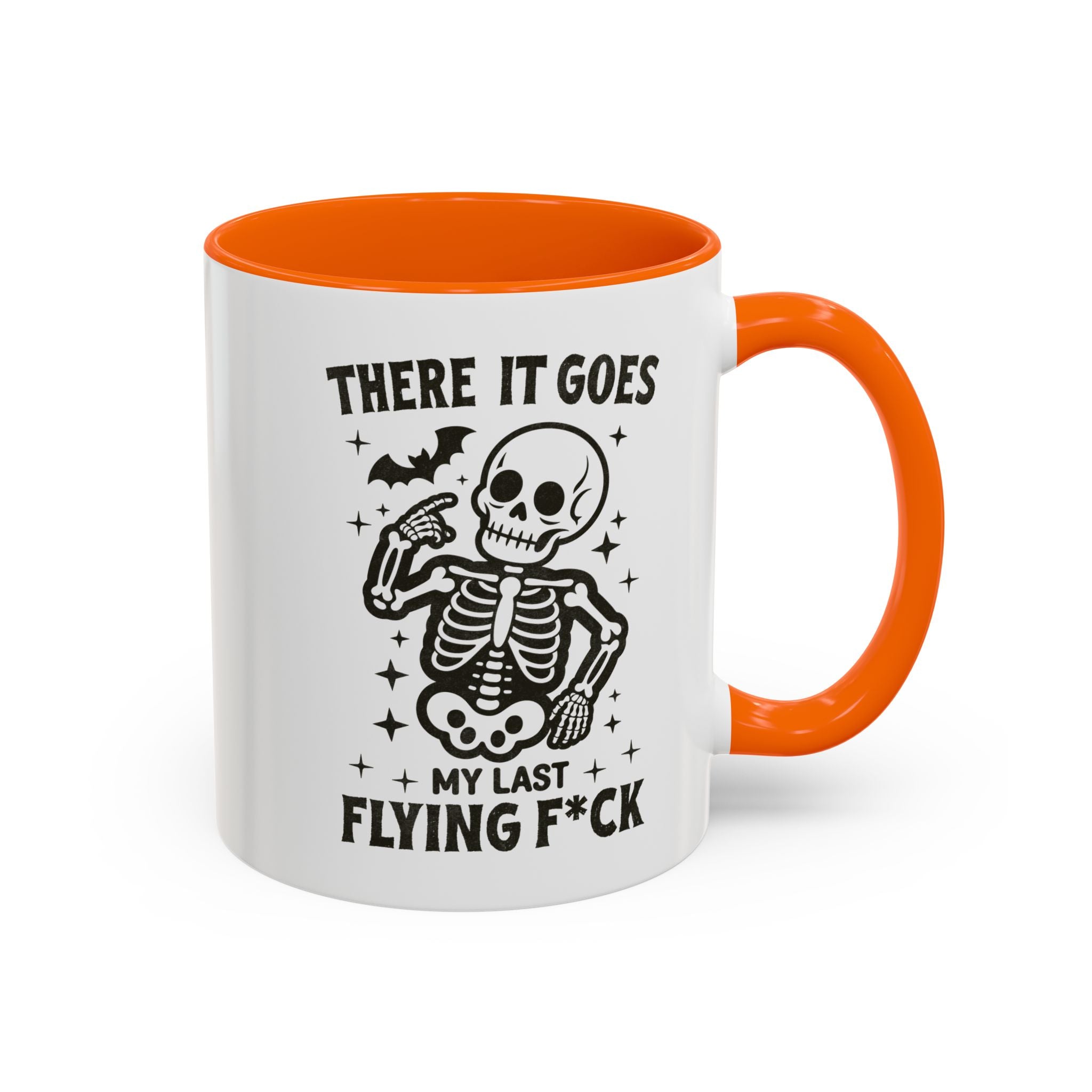 There It Goes Skeleton Coffee Mug – 'My Last Flying F*ck' Funny Gothic Accent Mug (11/15oz)
