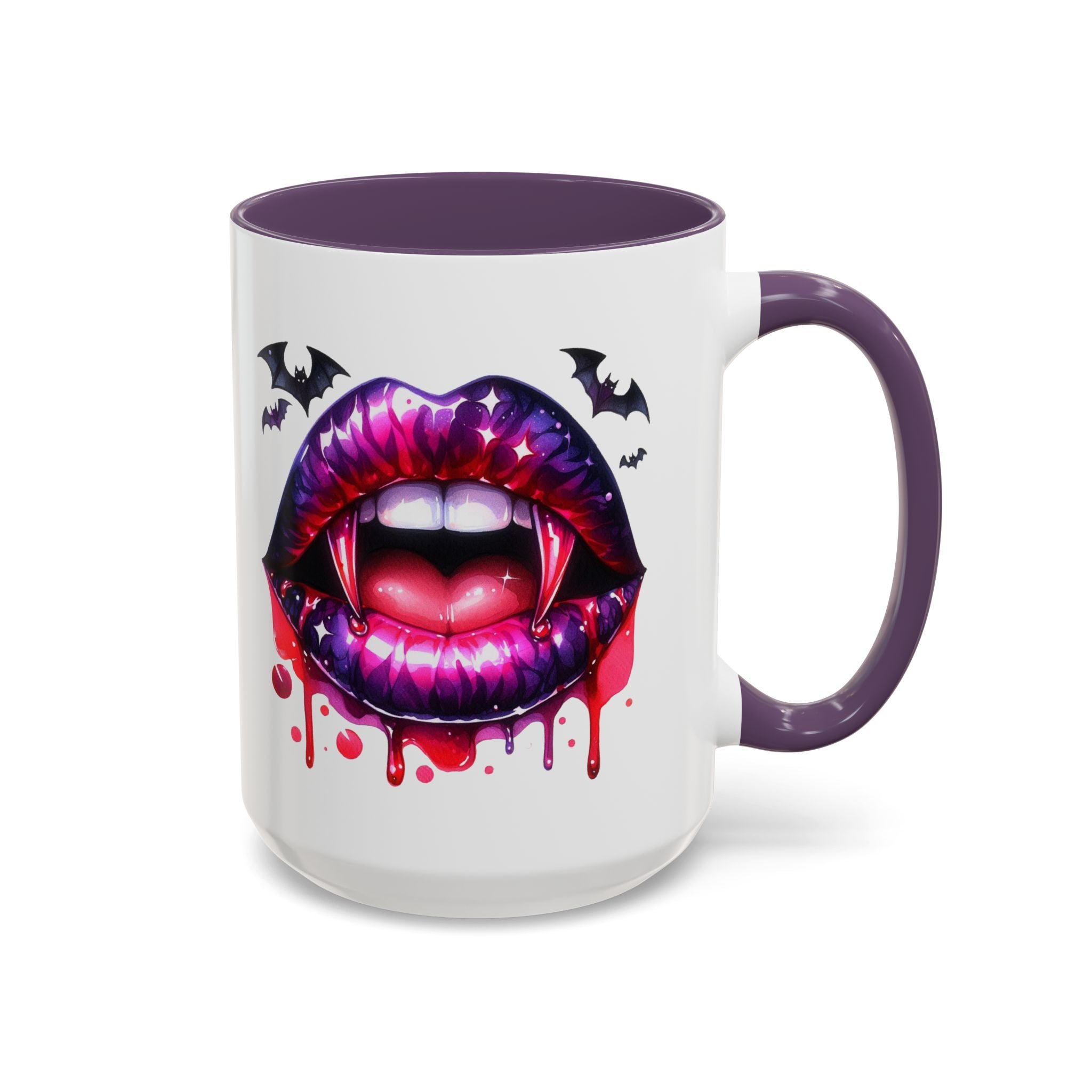 Gothic Vampire Coffee Mug, Halloween Mug, Dark Aesthetic, bats, Spooky Home Decor, Unique Coffee Cup