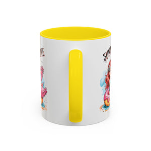 Summer Time Accent Coffee Mug - 11oz & 15oz funny cute girl floating
