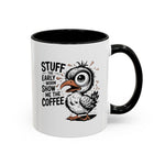 Quirky Coffee Mug with Owl Design | Gift for Coffee Lovers, Unique Office Mug, Fun Morning Coffee Cup, Bird-Themed Mug, Early Bird Gift